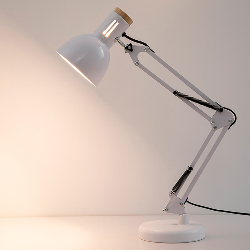 Đèn Pixar 118G Đèn Làm Việc Để Bàn Đèn Học Màu Đen Kèm Bóng Đèn LED 5W Ánh Sáng Trắng