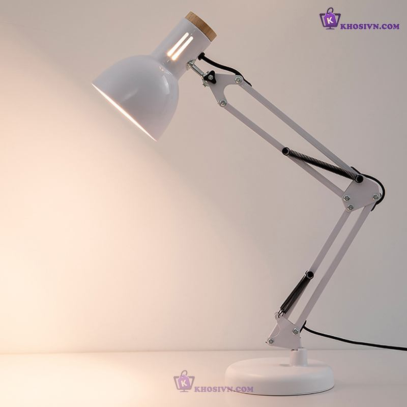 Đèn Pixar 118G Đèn Làm Việc Để Bàn Đèn Học Màu Đen Kèm Bóng Đèn LED 5W Ánh Sáng Trắng