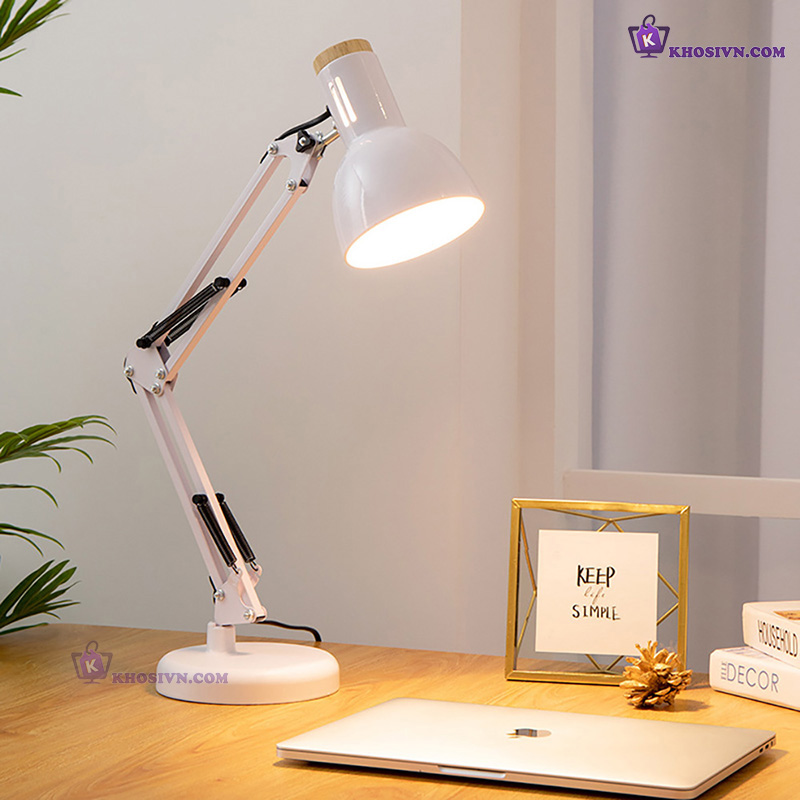 Đèn Pixar 118G Đèn Làm Việc Để Bàn Đèn Học Màu Đen Kèm Bóng Đèn LED 5W Ánh Sáng Trắng