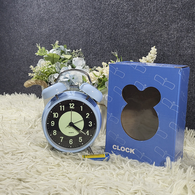 Đồng Hồ Chuông Reo Báo Thức Dạ Quang Để Bàn, Đồng Hồ Dạ Quang Báo Thức Để Bàn Kim Trôi - DQ3304