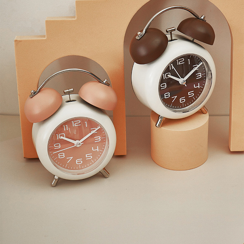 Đồng Hồ Chuông Reo Để Bàn Kim Trôi Có Báo Thức Và Đèn LED - DHF18