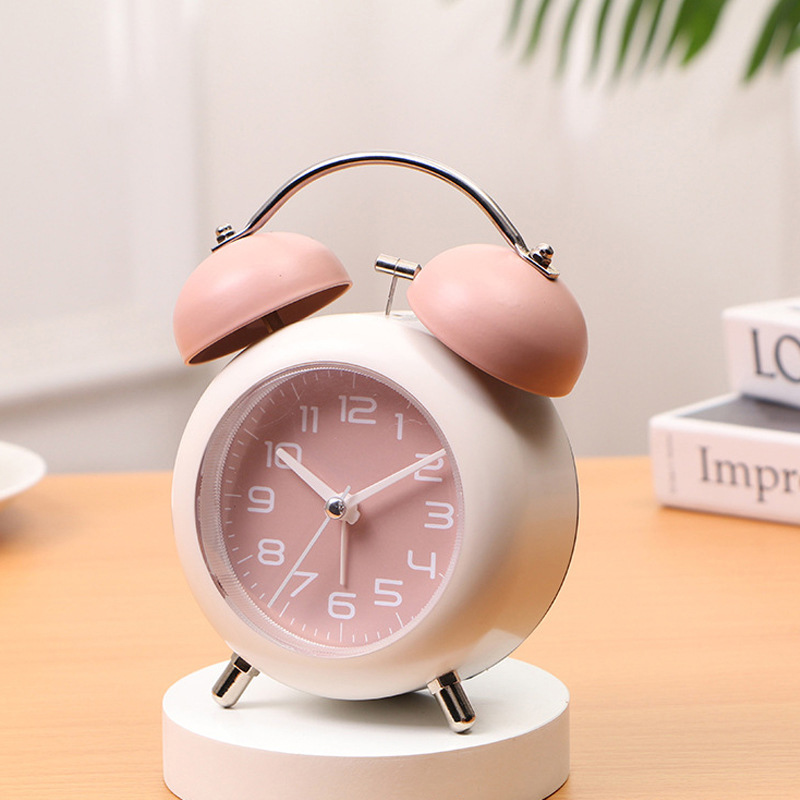 Đồng Hồ Chuông Reo Để Bàn Kim Trôi Có Báo Thức Và Đèn LED - DHF18