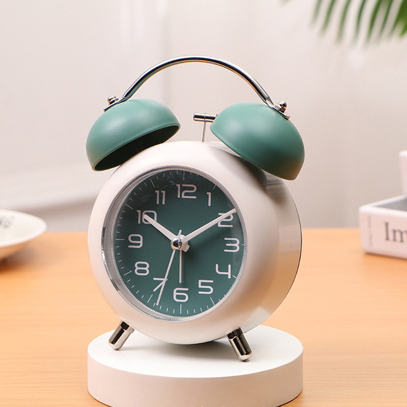 Đồng Hồ Chuông Reo Để Bàn Kim Trôi Có Báo Thức Và Đèn LED - DHF18