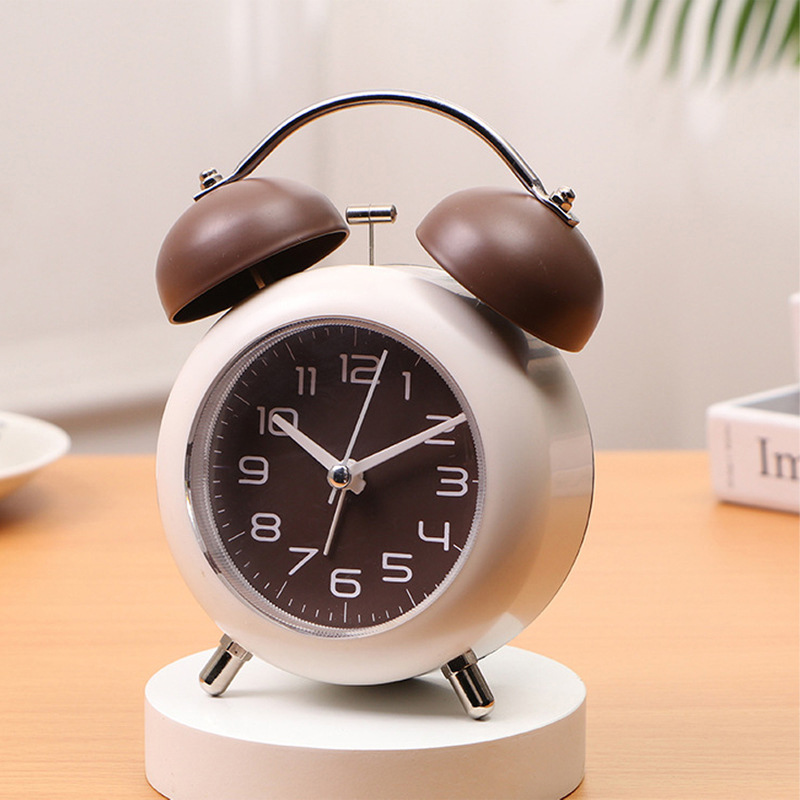 Đồng Hồ Chuông Reo Để Bàn Kim Trôi Có Báo Thức Và Đèn LED - DHF18