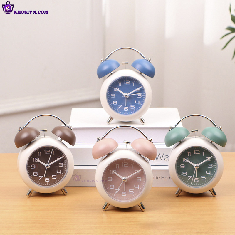 Đồng Hồ Chuông Reo Để Bàn Kim Trôi Có Báo Thức Và Đèn LED - DHF18