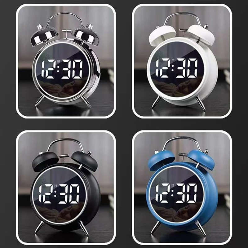 Đồng Hồ Chuông Reo Báo Thức Màn Hình LED Để Bàn Hiển Thị Thời Gian, Nhiệt Độ, Ngày Tháng - HL-8891