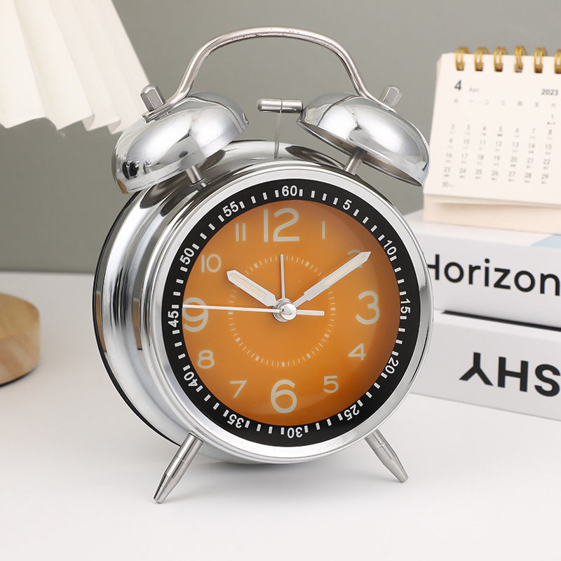 Đồng Hồ Chuông Reo Báo Thức Để Bàn Kim Trôi Chuông Reo To, Có Đèn - Thạch Anh