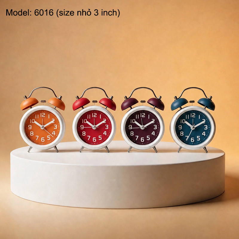 Tại Sao Bạn Nên Mua Đồng Hồ Chuông Reo Báo Thức Kim Trôi Để Bàn Kèm Pin AA Size 3-4 inch - 6016 Tại Khosivn?
