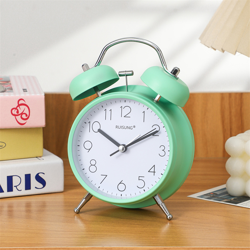 Đồng Hồ Chuông Reo Decor Để Bàn Size Lớn Có Đèn LED Xem Ban Đêm - 3304PA