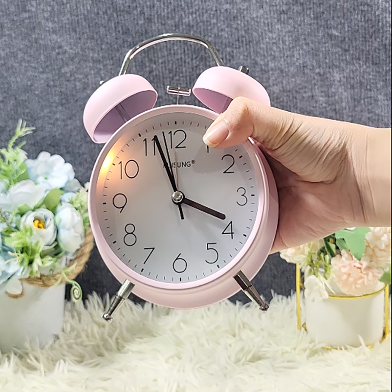 Đồng Hồ Chuông Reo Decor Để Bàn Size Lớn Có Đèn LED Xem Ban Đêm - 3304PA