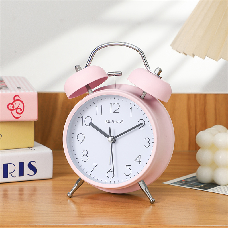 Đồng Hồ Chuông Reo Decor Để Bàn Size Lớn Có Đèn LED Xem Ban Đêm - 3304PA