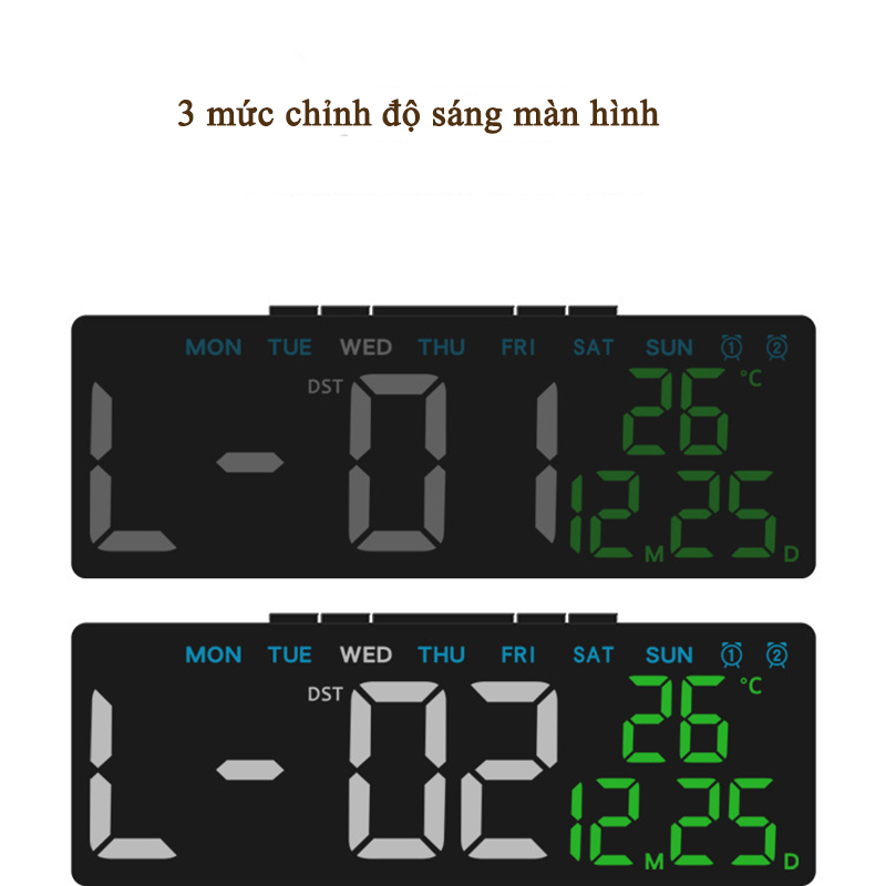 Đồng Hồ LED Digital Decor Báo Thức Để Bàn Hiển Thị Thời Gian Nhiệt Độ Chức Năng Đếm Ngược - 5510
