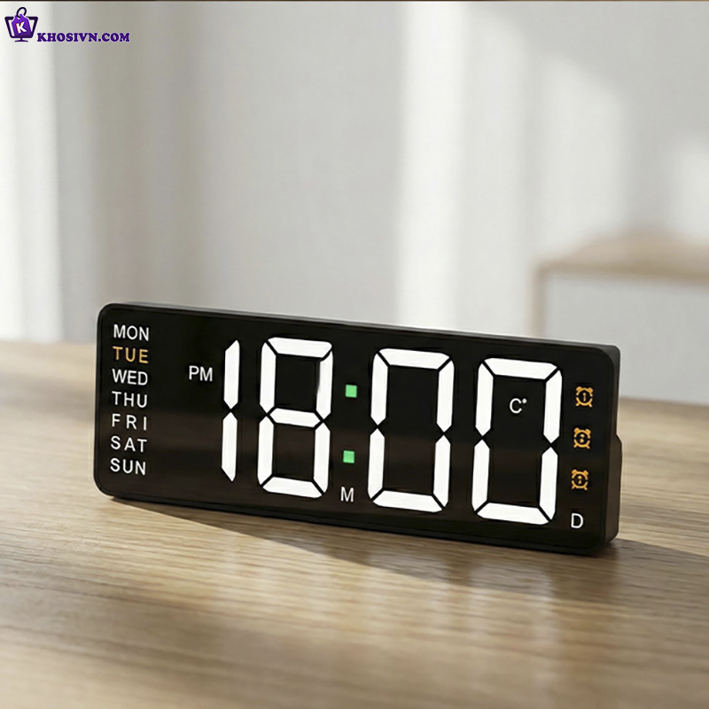 Đồng Hồ LED Decor Để Bàn Decor 3 Chế Độ Báo Thức Hiển Thị Thứ Nhiệt Độ - CY-0802