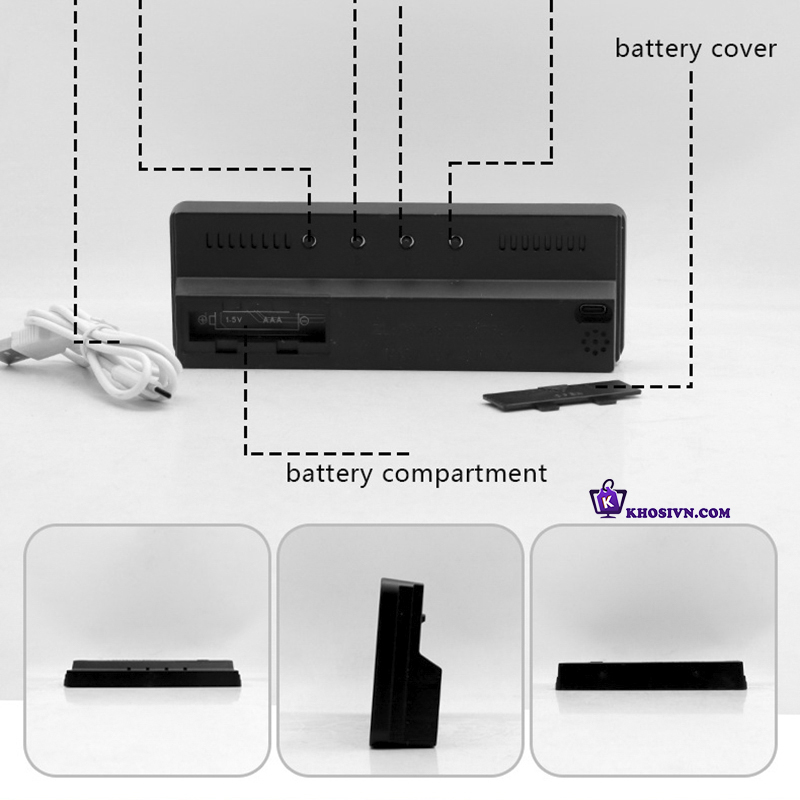 Đồng Hồ LED Decor Để Bàn Decor 3 Chế Độ Báo Thức Hiển Thị Thứ Nhiệt Độ - CY-0802