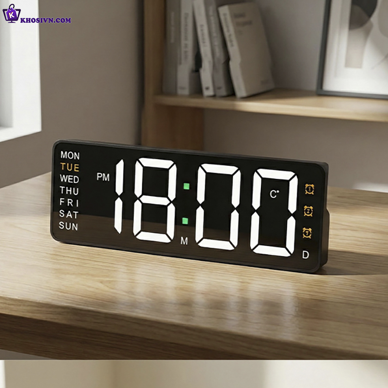 Đồng Hồ LED Decor Để Bàn Decor 3 Chế Độ Báo Thức Hiển Thị Thứ Nhiệt Độ - CY-0802