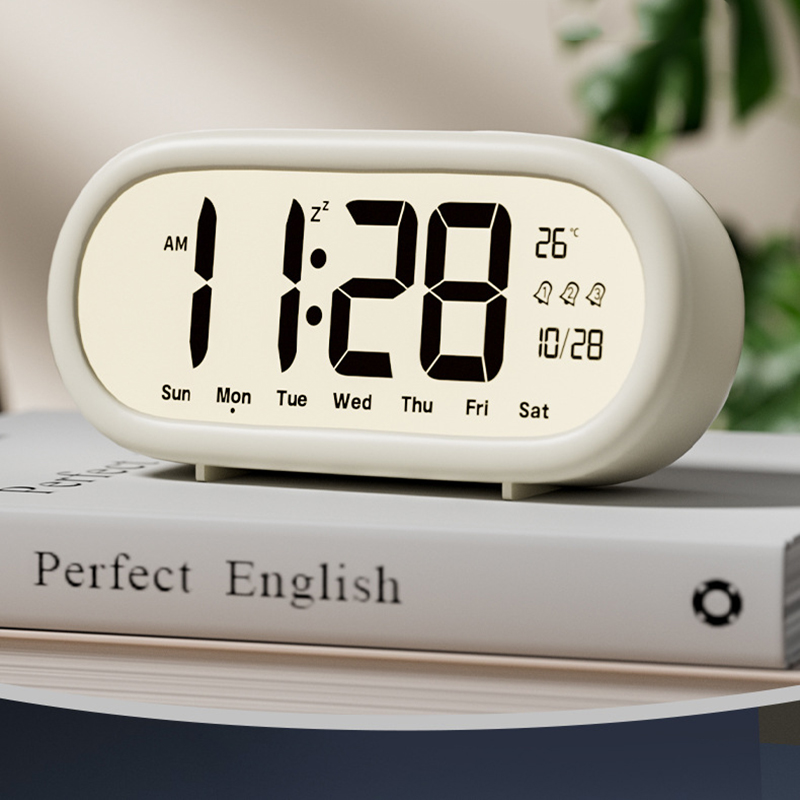 Đồng Hồ LED Màn Hình LCD Hiển Thị Thời Gian, Ngày Tháng Thứ, Tích Hợp 3 Cài Đặt Báo Thức HL-8897