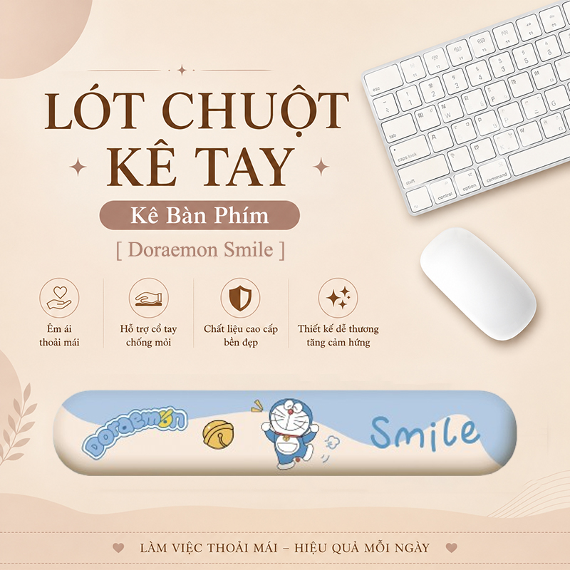 Lót Chuột Có Đệm Kê Cổ Tay Chống Mỏi, KÊ BÀN PHÍM Dùng Để Kê Tay Khi Sử Dụng Bàn Phím