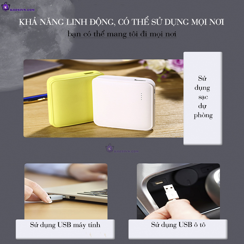 Đèn USB Đèn Bảo Vệ Mắt Đèn LED Đọc Sách Mini Di Động Uốn Dẻo DUSB - Vũ Trụ