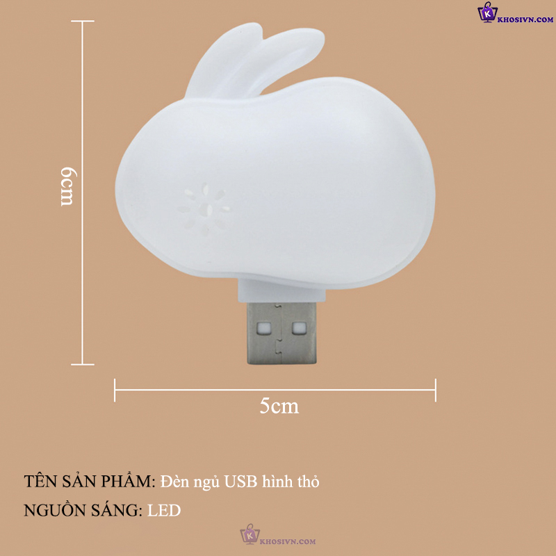 Đèn USB Đèn Ngủ Bảo Vệ Mắt Đèn LED Đọc Sách Mini Di Động DUSB-Thỏ