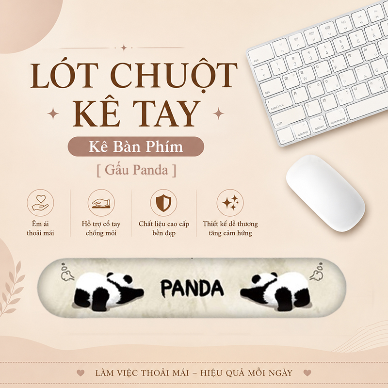 Lót Chuột Có Đệm Kê Cổ Tay Chống Mỏi, KÊ BÀN PHÍM Dùng Để Kê Tay Khi Sử Dụng Bàn Phím