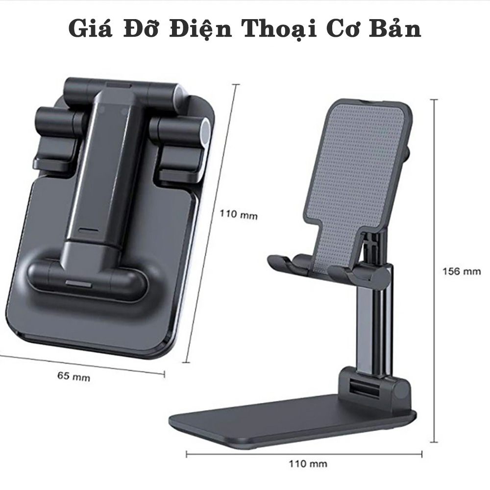 Giá Đỡ Điện Thoại Để Bàn Gấp Gọn Điều Chỉnh Độ Cao Chất Liệu Nhựa ABS
