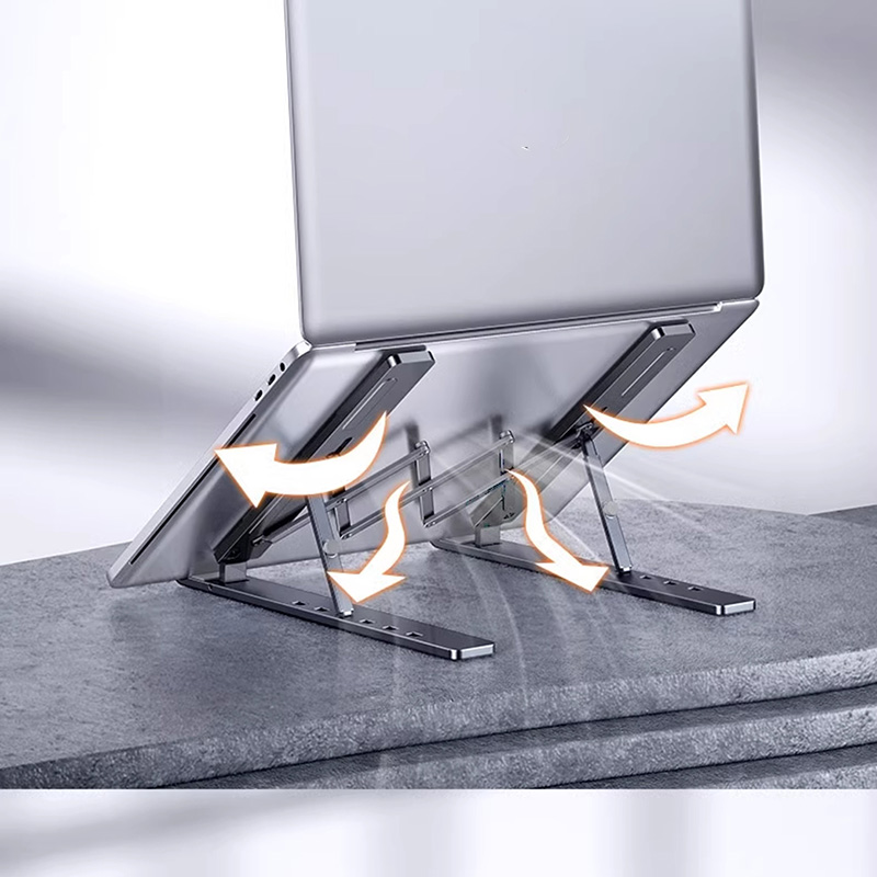Giá Đỡ Laptop, Giá Kê Laptop Máy Tính Gấp Gọn Chất Liệu Hợp Kim Nhôm Cao Cấp Điều Chỉnh Được Độ Cao - N5 Plus