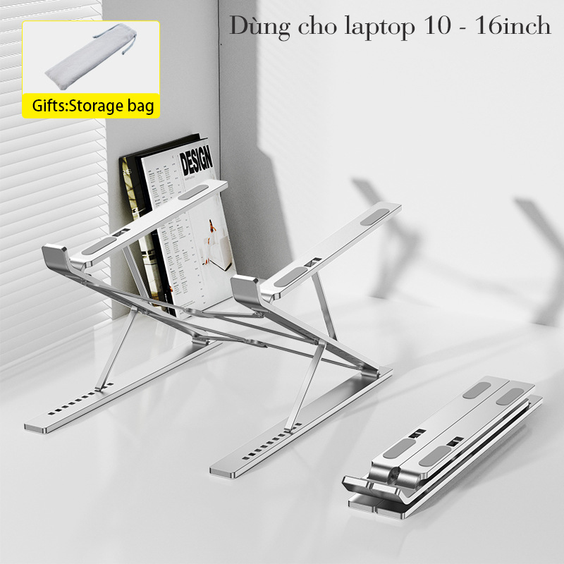 Giá Đỡ Laptop Nâng Cao 2 Tầng Gấp Gọn Hợp Kim Nhôm Cao Cấp - N8 2Tầng