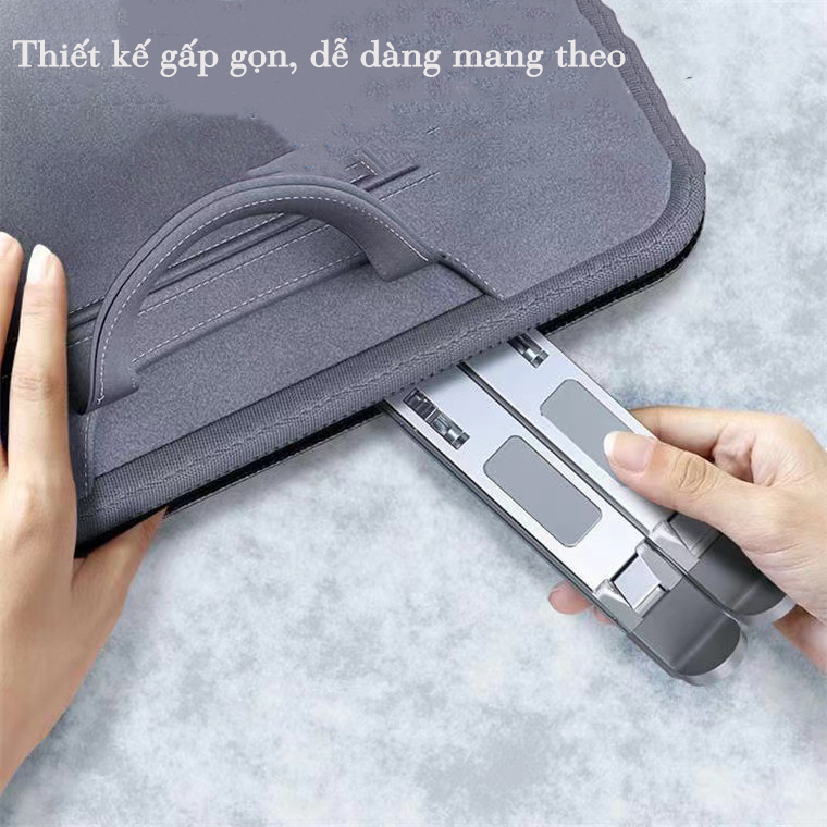 Giá Đỡ Laptop Nâng Cao 2 Tầng Gấp Gọn Hợp Kim Nhôm Cao Cấp - N8 2Tầng