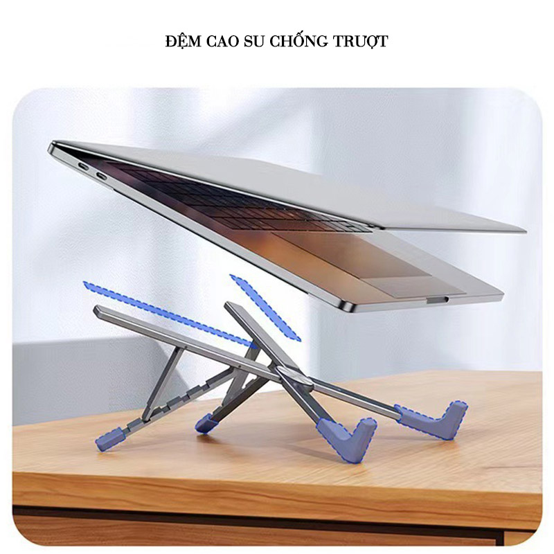 Giá Đỡ Laptop, Giá Đỡ Máy Tính Bảng Gấp Gọn Hình Chữ X, Chất Liệu Hợp Kim Nhôm Cao Cấp Kèm Túi Vải - GĐLP X1-Pro