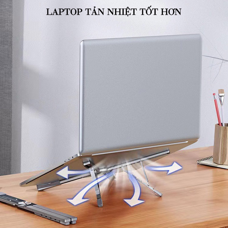 Giá Đỡ Laptop, Giá Đỡ Máy Tính Bảng Gấp Gọn Hình Chữ X, Chất Liệu Hợp Kim Nhôm Cao Cấp Kèm Túi Vải - GĐLP X1-Pro