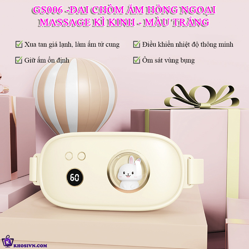 Đai Đeo Massage Làm Ấm Bụng Giảm Đau Bụng Đau Lưng Đau Bụng Kinh Ngày Dâu Cho Phụ Nữ