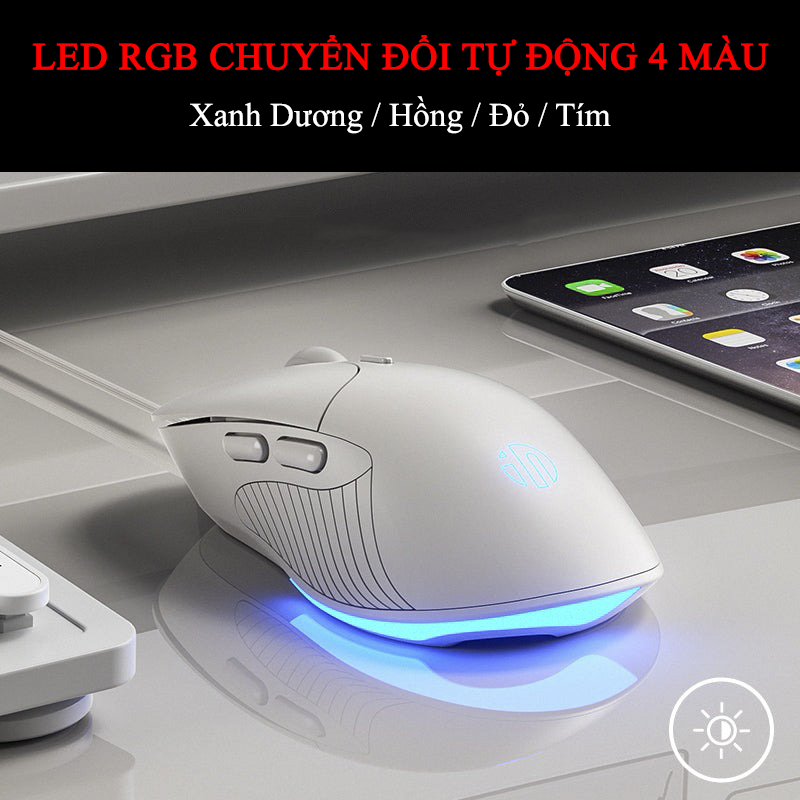 Chuột Gaming Inphic Văn Phòng Có Dây Có LED RGB 4 Mức Điều Chỉnh Độ Nhạy Lên Đến 7200 dpi - Inphic B2