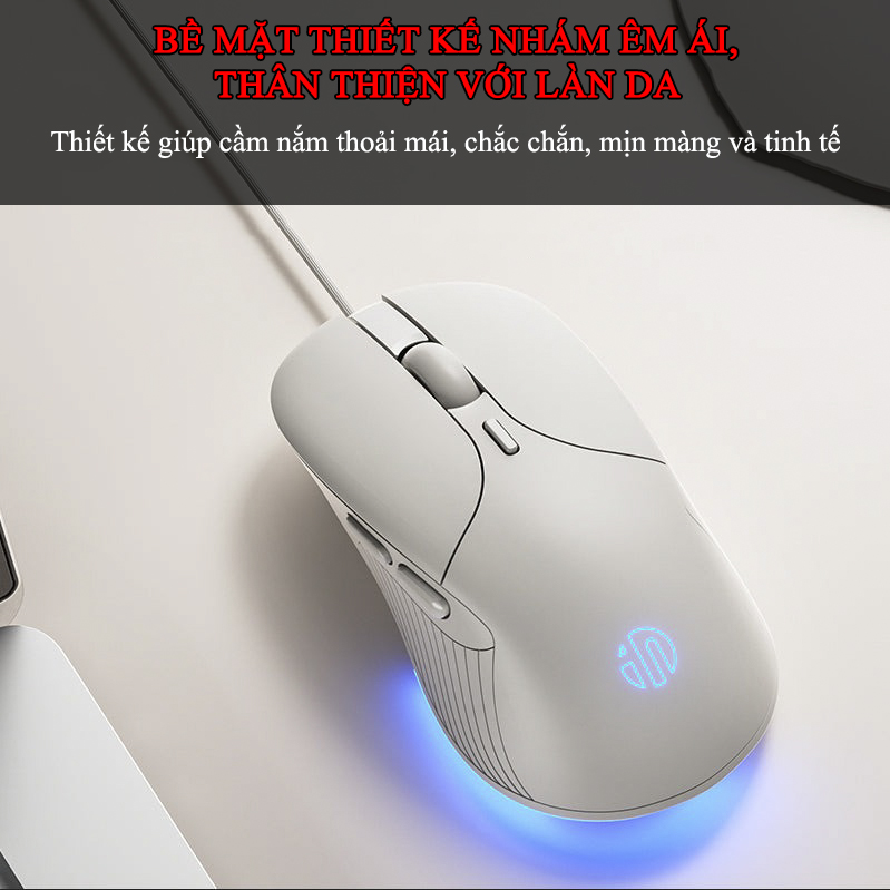 Chuột Gaming Inphic Văn Phòng Có Dây Có LED RGB 4 Mức Điều Chỉnh Độ Nhạy Lên Đến 7200 dpi - Inphic B2
