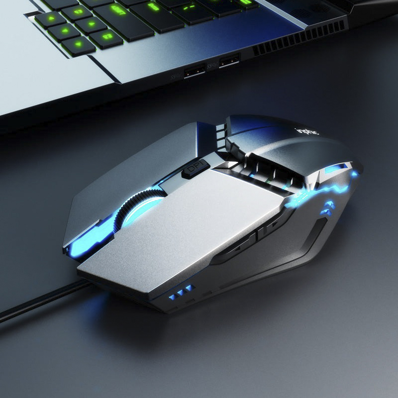 Chuột Gaming Inphic Tần Số 1000Hz 12800dpi LED RGB Chuyên Game Có Dây - Inphic W2