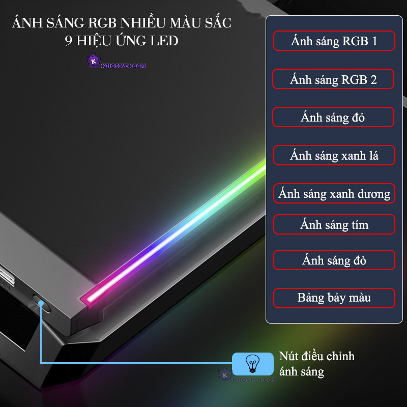 Kệ Để Màn Hình Máy Tính Cao Cấp Trang Bị LED RGB Đa Cổng Kết Nối, Kệ Màn Hình Decor Bàn Làm Việc T1