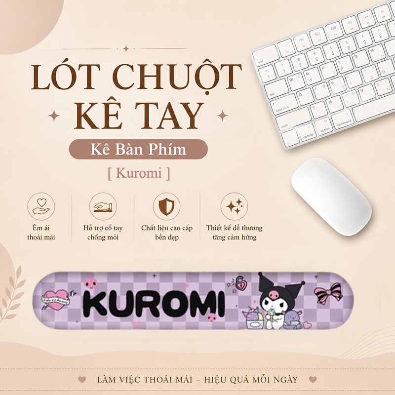 Lót Chuột Có Đệm Kê Cổ Tay Chống Mỏi, KÊ BÀN PHÍM Dùng Để Kê Tay Khi Sử Dụng Bàn Phím
