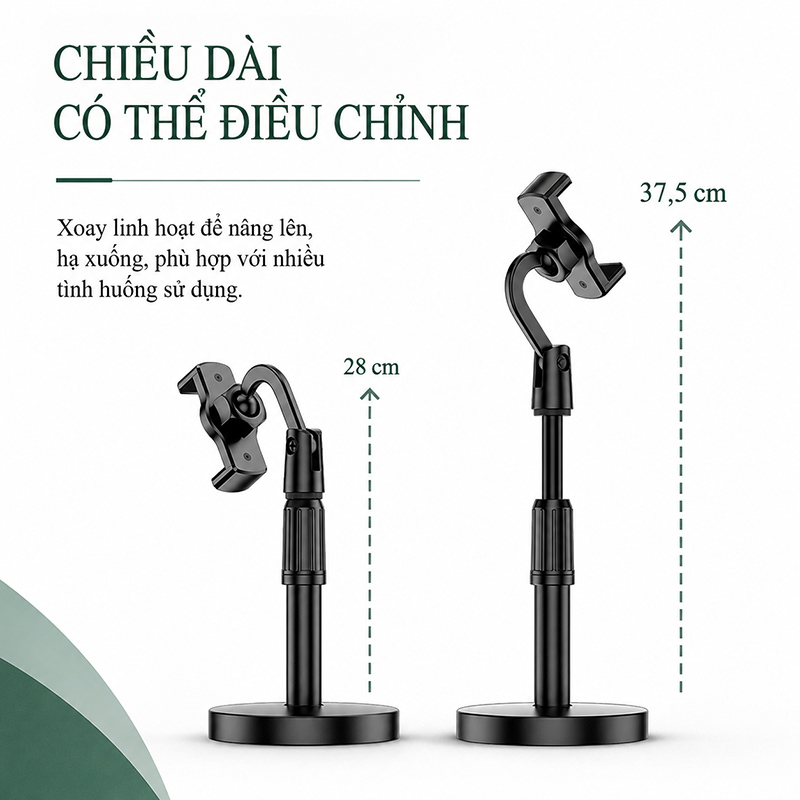 Giá Đỡ Điện Thoại Livestream Nhựa ABS Xoay 360 Độ - L222