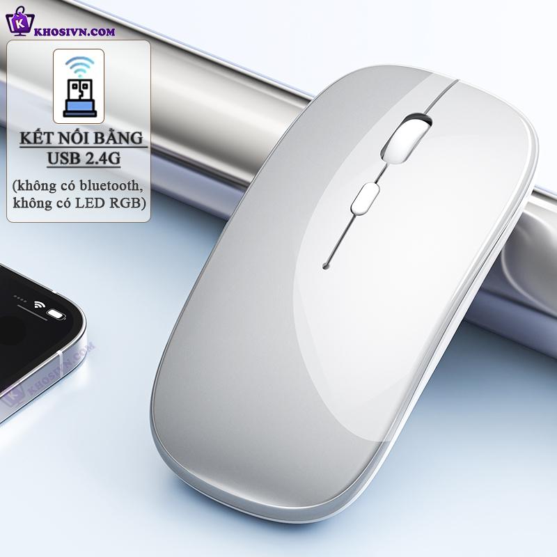 Chuột Bluetooth Không Dây Pin Sạc Siêu Mỏng Chuột Dùng Cho Điện Thoại Máy Tính - M1