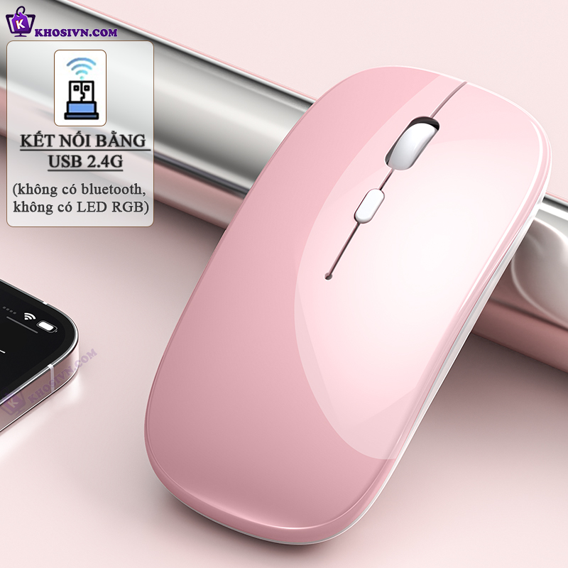 Chuột Bluetooth Không Dây Pin Sạc Siêu Mỏng Chuột Dùng Cho Điện Thoại Máy Tính - M1
