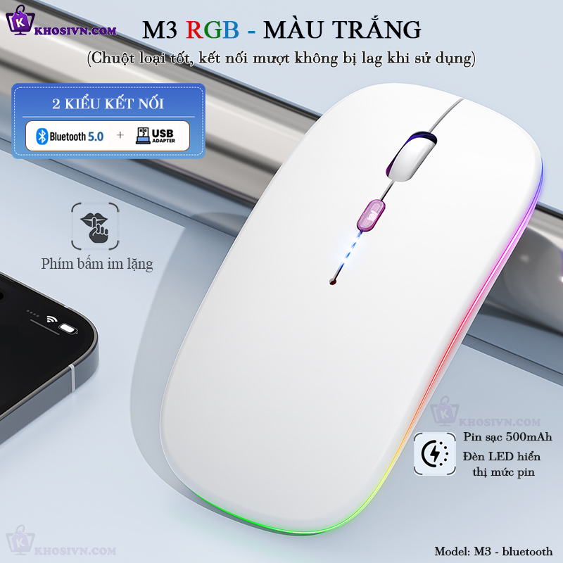 Thông Số Kỹ Thuật Của Chuột BluetoothLED RGB M3