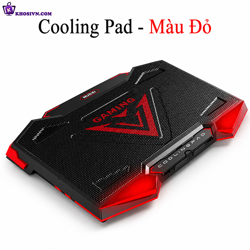 Đế Tản Nhiệt Laptop Gaming 17inch 2 Cổng USB Thiết Kế Hiện Đại 5 Cấp Độ Có LED Cooling Pad