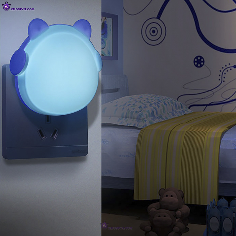 Đèn Ngủ Cảm Ứng LED Tai Mèo Cute Dễ Thương Cảm Biến Ánh Sáng Bật Tắt Tự Động