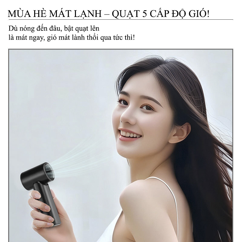 Lợi Ích Và Tiện Lợi Khi Sở Hữu Quạt Turbo Cầm Tay Mini Tích Điện Gió Siêu Mạnh N609