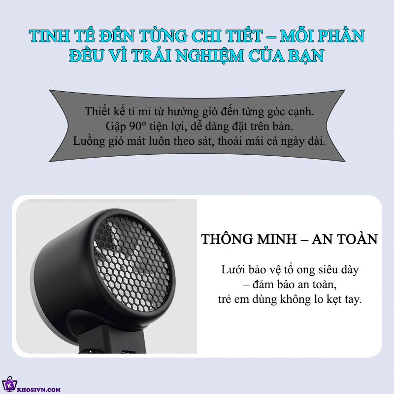 Quạt Turbo Cầm Tay Sò Lạnh Pin Trâu Làm Mát Siêu Tốc - N612
