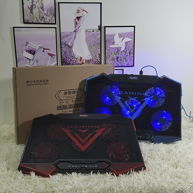 Đế Tản Nhiệt Laptop Gaming 17inch 2 Cổng USB Thiết Kế Hiện Đại 5 Cấp Độ Có LED Cooling Pad