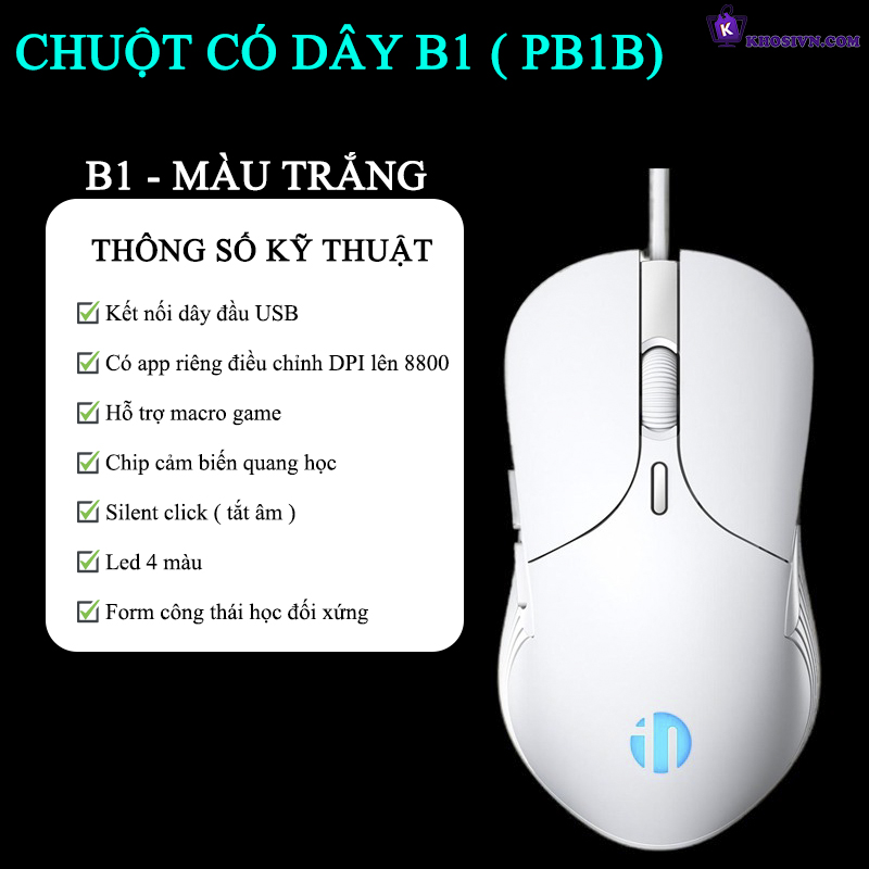 Chuột Gaming Inphic Có Dây LED RGB DPI Up 7200 Siêu Nhạy - Inphic B1