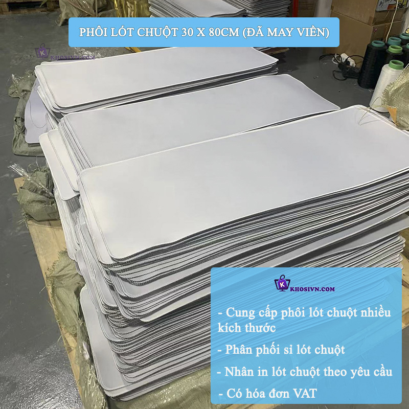 Phôi Lót Chuột Nhiều Kích Cỡ, Phôi In Lót Chuột Đã May Viền Sẵn