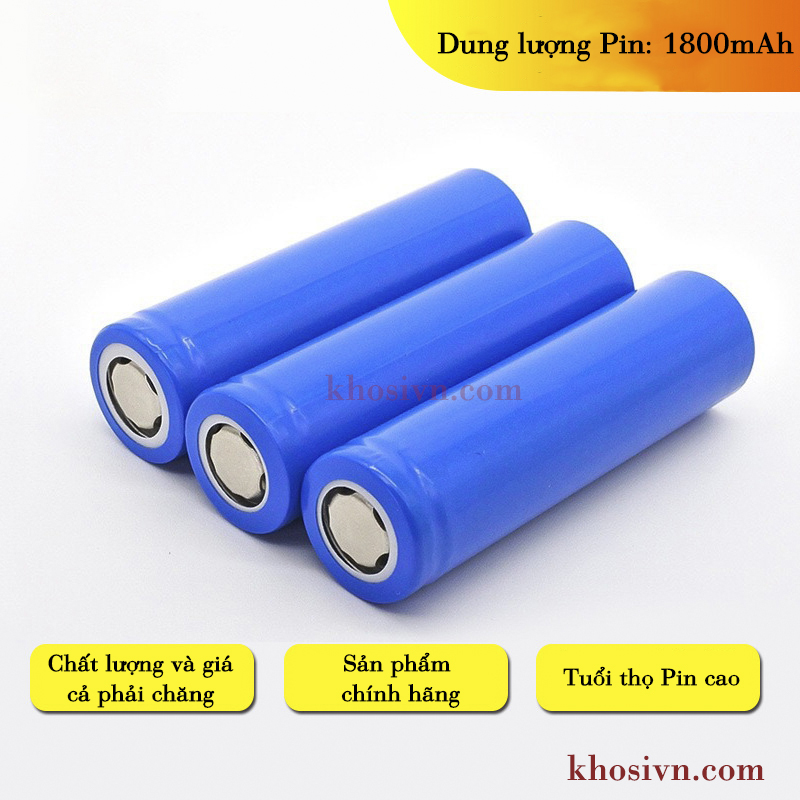 Pin Sạc Lithium 18650 Đầu Bằng