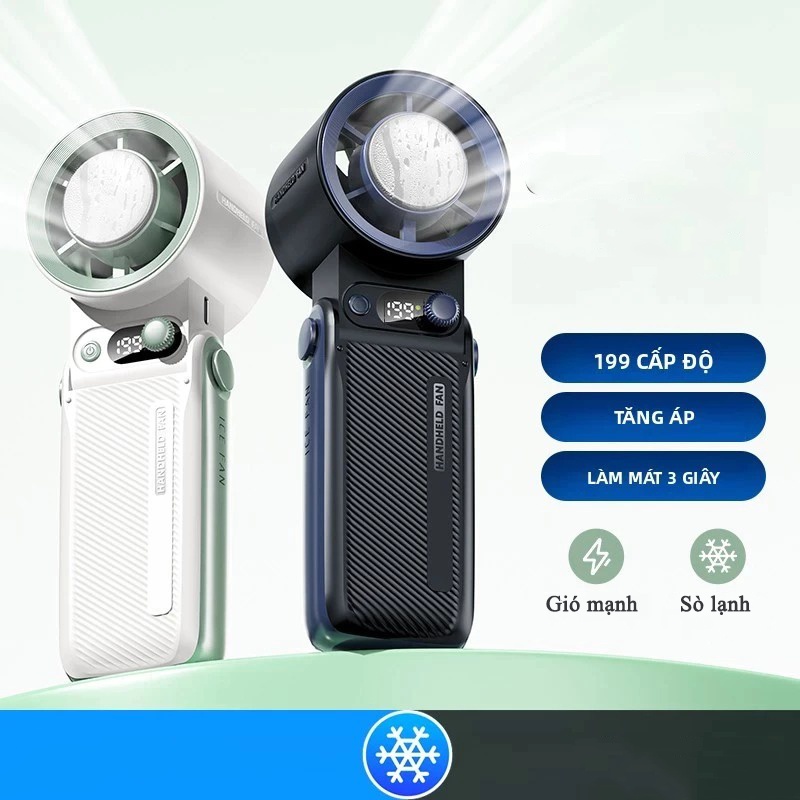 Quạt Turbo Cầm Tay Pin Trâu Gió Mạnh 199 Cấp Độ Gió 6000mAh - JF168