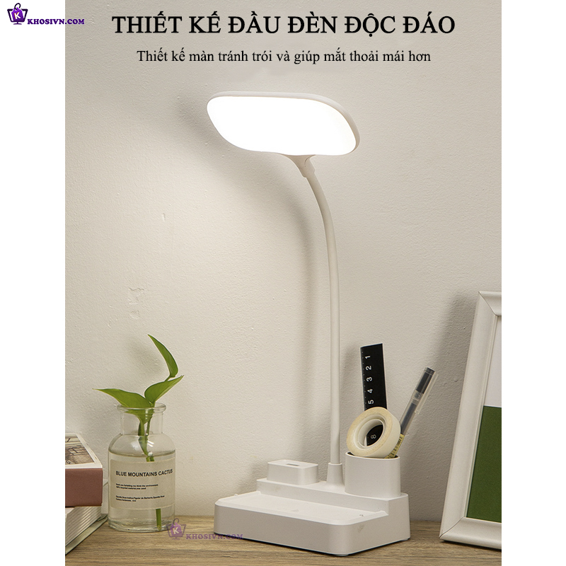 Đèn Học Chống Cận Sạc Tích Điện 3 Màu Ánh Sáng SL-924
